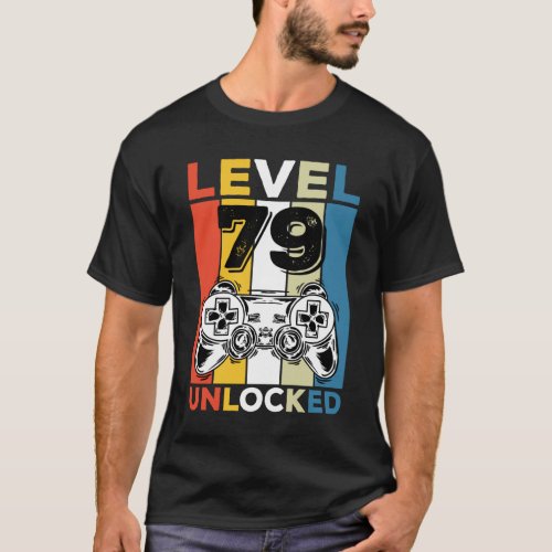 Birthday 79th Level Unlocked 79 Gaming Vintage T_Shirt