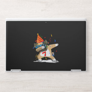 Birthday - 7 Years Dabbing Pug Dog Lover HP Laptop Skin
