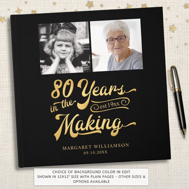 Birthday 80 YEARS IN THE MAKING 2 Photos Guestbook (Creator Uploaded)