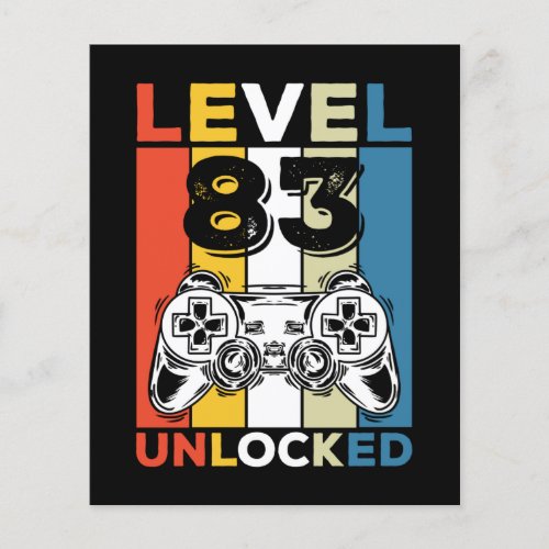 Birthday 83rd Level Unlocked 83 Gaming Vintage