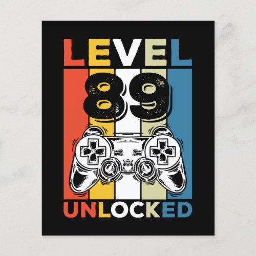 Birthday 89th Level Unlocked 89 Gaming Vintage