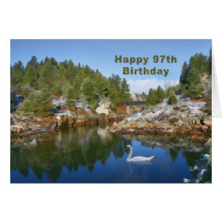 Mountain Lake Birthday Greeting Cards | Zazzle