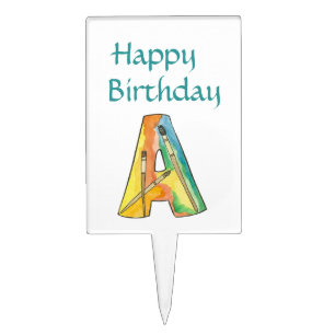 Birthday A/Art cake pick