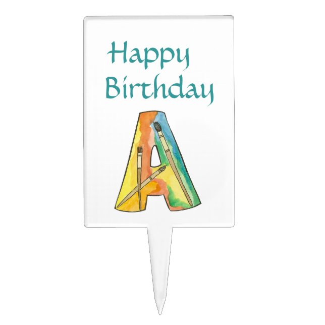 Birthday A/Art cake pick (Front)