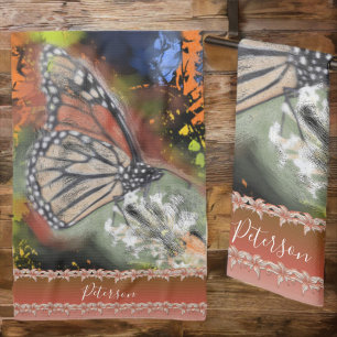 Birthday Abstract Butterfly PV02 Kitchen Towel