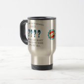 Birthday Add Year Name Date Love Dad Family Blue Travel Mug (Front Left)