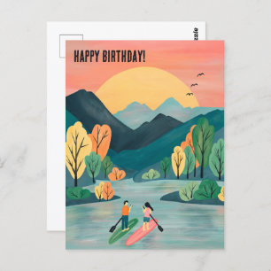 Birthday Adventures Paddleboarding SUP Paddleboard Postcard