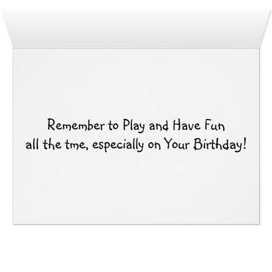 BIRTHDAY ADVICE "SON'S" BIRTHDAY (Inside Horizontal (Bottom))