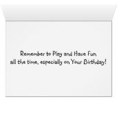 BIRTHDAY ADVICE "SON'S" BIRTHDAY FROM SPORTY PUP (Inside Horizontal (Bottom))