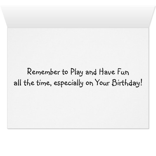 BIRTHDAY ADVICE "SON'S" BIRTHDAY FROM SPORTY PUP (Inside Horizontal (Bottom))