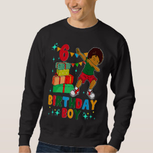Birthday African American Boy 6th Birthday Young B Sweatshirt