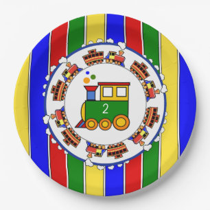 Birthday age Choo Choo Train Baby Shower Party Paper Plates