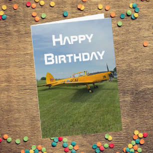 Birthday Airplane photo Cool Aviation Pilot Fun Card