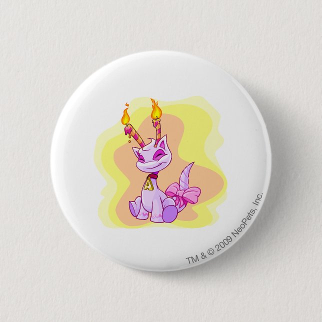 Birthday Aisha Pinback Button (Front)