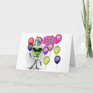Birthday Alien Card