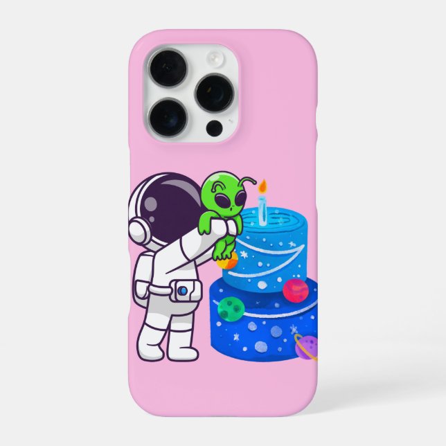 Birthday Alien Iphone Case (Back)
