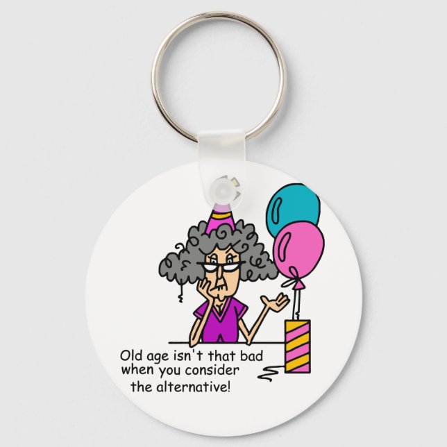 Birthday Alternative Humor Keychain (Front)