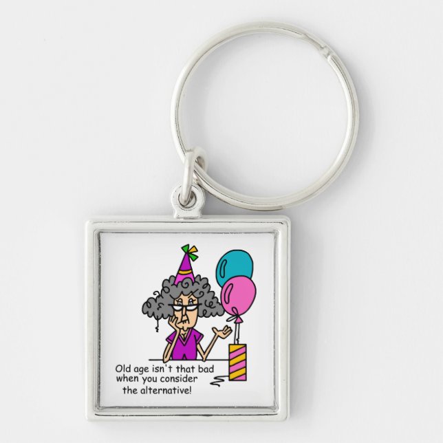 Birthday Alternative Humor Keychain (Front)
