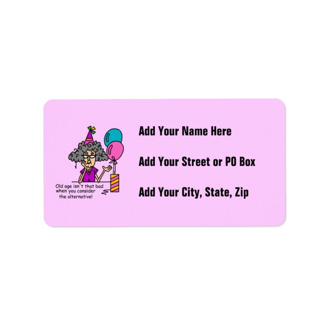 Birthday Alternative Humor Label (Front)