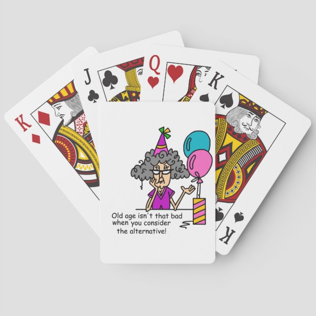 Birthday Alternative Humor Poker Cards (Back)