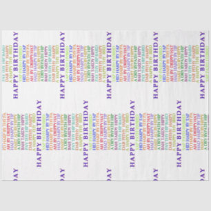 Birthday Anagrams tissue paper
