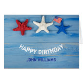 birthday and 4th of July-starfish and flag (Front Horizontal)