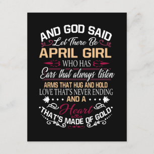 Birthday And God Said Let There Be April Girl Invitation