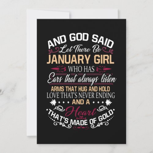 Birthday  And God Said Let There Be January Girl Save The Date