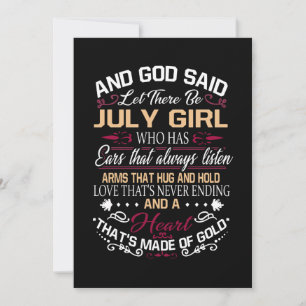 Birthday And God Said Let There Be July Girl Save The Date