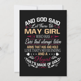 Birthday | And God Said Let There Be May Girl Holiday Card