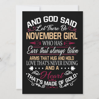 Birthday | And God Said Let There Be November Girl Save The Date