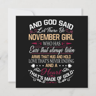 Birthday   And God Said Let There Be November Girl Save The Date