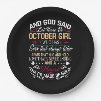 Birthday | And God Said Let There Be October Girl Paper Plates