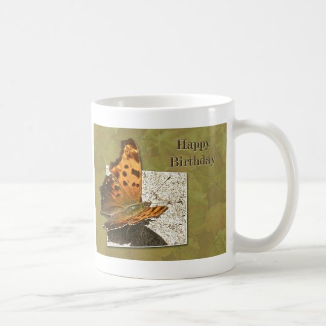 Birthday Angle Wing Comma Butterfly Coffee Mug (Right)