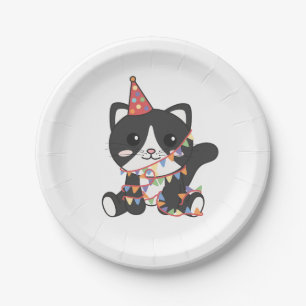 Birthday Animal Cute Cat for Kids Birthday Party Paper Plates