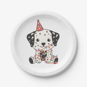 Birthday Animal Cute Dalmatian Kids Birthday Party Paper Plates