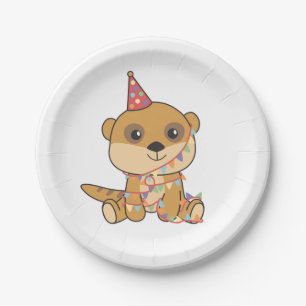Birthday Animal Cute Meerkat Kids Birthday Party Paper Plates