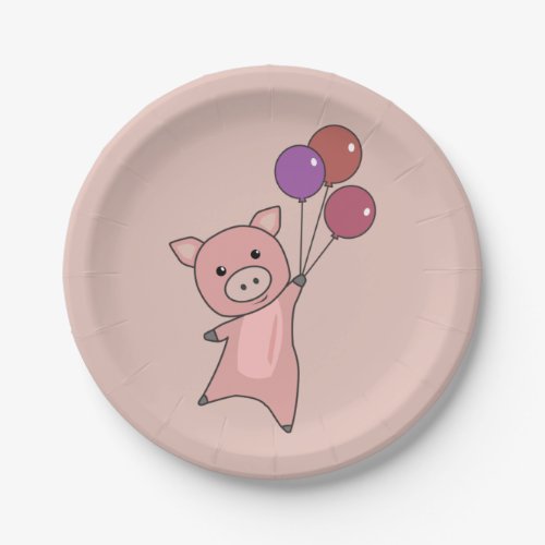 Birthday Animal Cute Pig for Kids Birthday Party Paper Plates