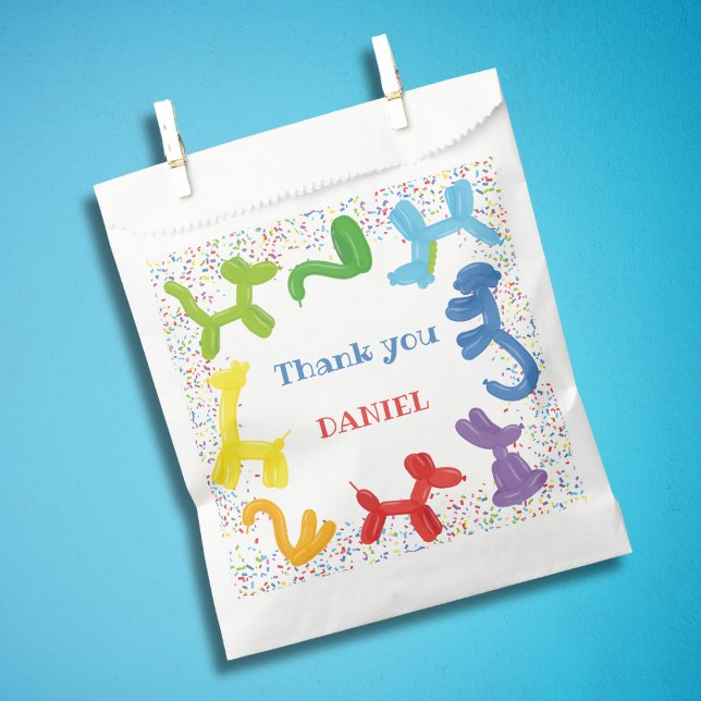 BIRTHDAY ANIMALS BALLOONS FAVOR BAG (Creator Uploaded)