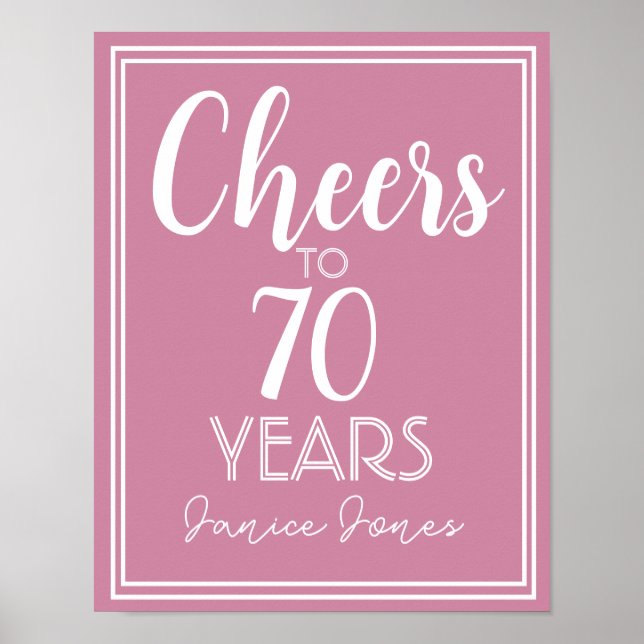 Birthday Anniversary Retirement change the number Poster (Front)