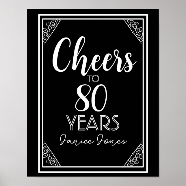 Birthday Anniversary Retirement change the number Poster (Front)