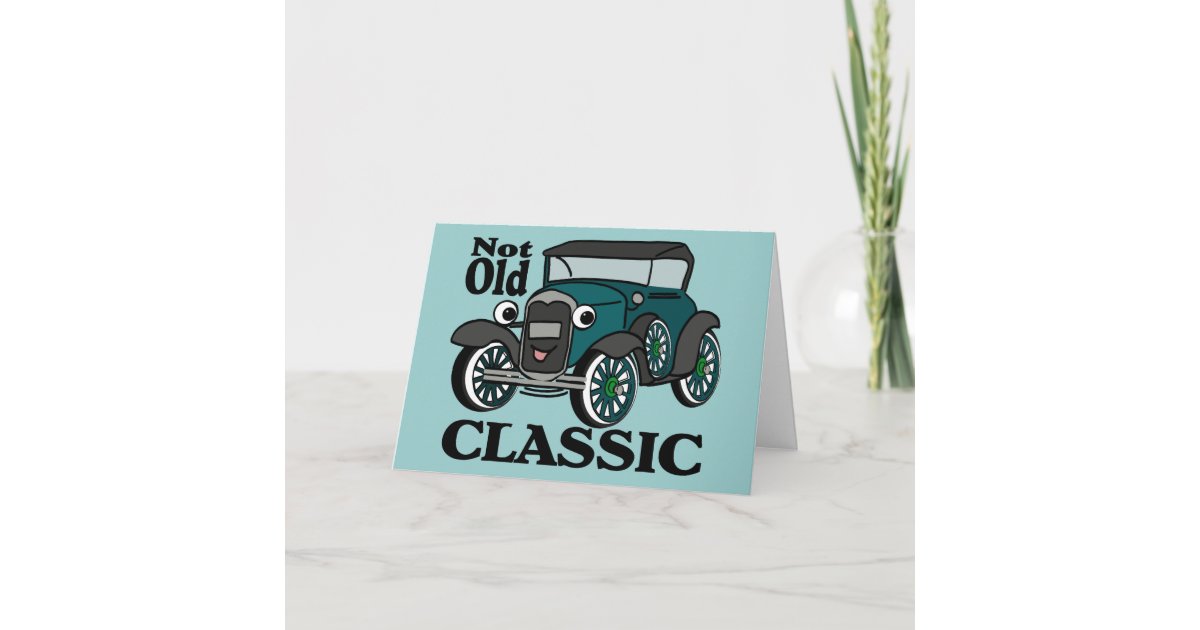 Birthday Antique Car Card | Zazzle