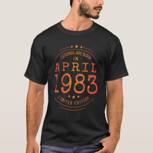 Birthday April 1983 Year Limited Edition Used Lege T-Shirt