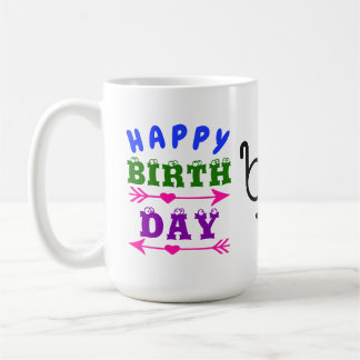 Birthday April Fool's Day Mustache Glasses 15 OZ Coffee Mug