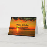Birthday As Beautiful As You Are Granddaughter Card<br><div class="desc">An orange and gold lake sunset with puffy clouds is the subject of my "Happy Birthday Granddaughter - Hope Your Day Is As Beautiful As You Are!" I photographed this scene along the shoreline of beautiful Lake Winnebago in Quinney,  Wisconsin.</div>