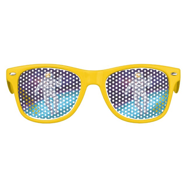 Birthday. Astronaut in Space with Stars & Galaxy. Kids Sunglasses (Front)
