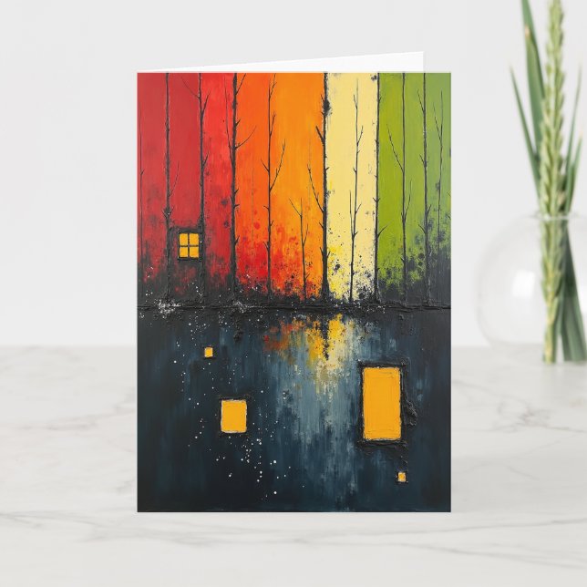 Birthday Aurora Forest Card (Front)