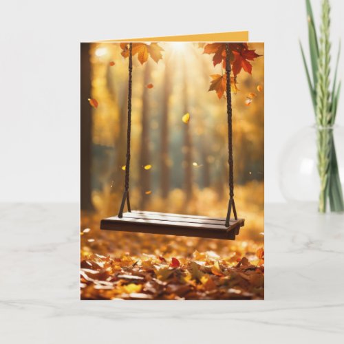 Birthday Autumn Swing Card