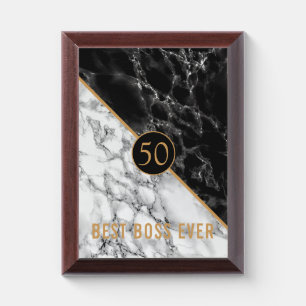 Birthday Award Plaque Best Boss Ever Your Year Age