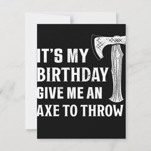 Birthday Axe Throwing Gift Invitation